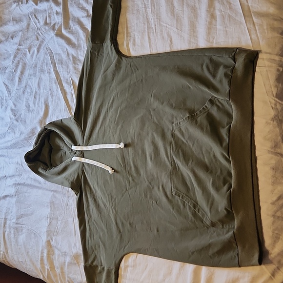 Extra long hooded tunic sweatshirt - Picture 4 of 9